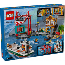 Klocki LEGO 60422 Nadmorski port ze statkiem towarowym CITY